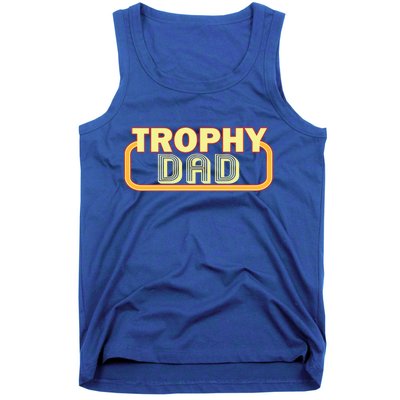 Trophy Dad Funny Retro Tank Top