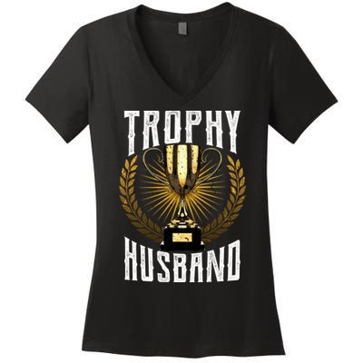 Trophy Husband Women's V-Neck T-Shirt