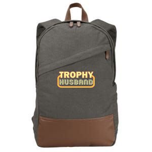 Trophy Husband Funny Retro Cotton Canvas Backpack