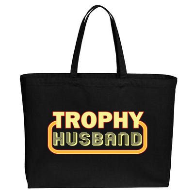 Trophy Husband Funny Retro Cotton Canvas Jumbo Tote