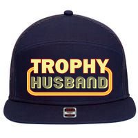 Trophy Husband Funny Retro 7 Panel Mesh Trucker Snapback Hat