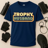 Trophy Husband Funny Retro Cooling Performance Crew T-Shirt
