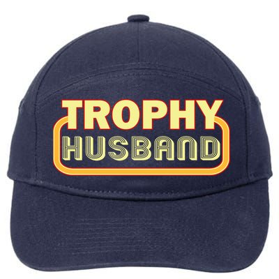 Trophy Husband Funny Retro 7-Panel Snapback Hat