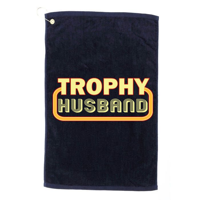 Trophy Husband Funny Retro Golf Towel