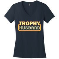 Trophy Husband Funny Retro Women's V-Neck T-Shirt