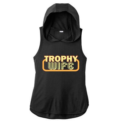 Trophy Mom Funny Retro Ladies PosiCharge Tri-Blend Wicking Draft Hoodie Tank