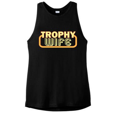 Trophy Mom Funny Retro Ladies PosiCharge Tri-Blend Wicking Tank