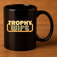 Trophy Mom Funny Retro 11oz C Handle Ceramic Mug