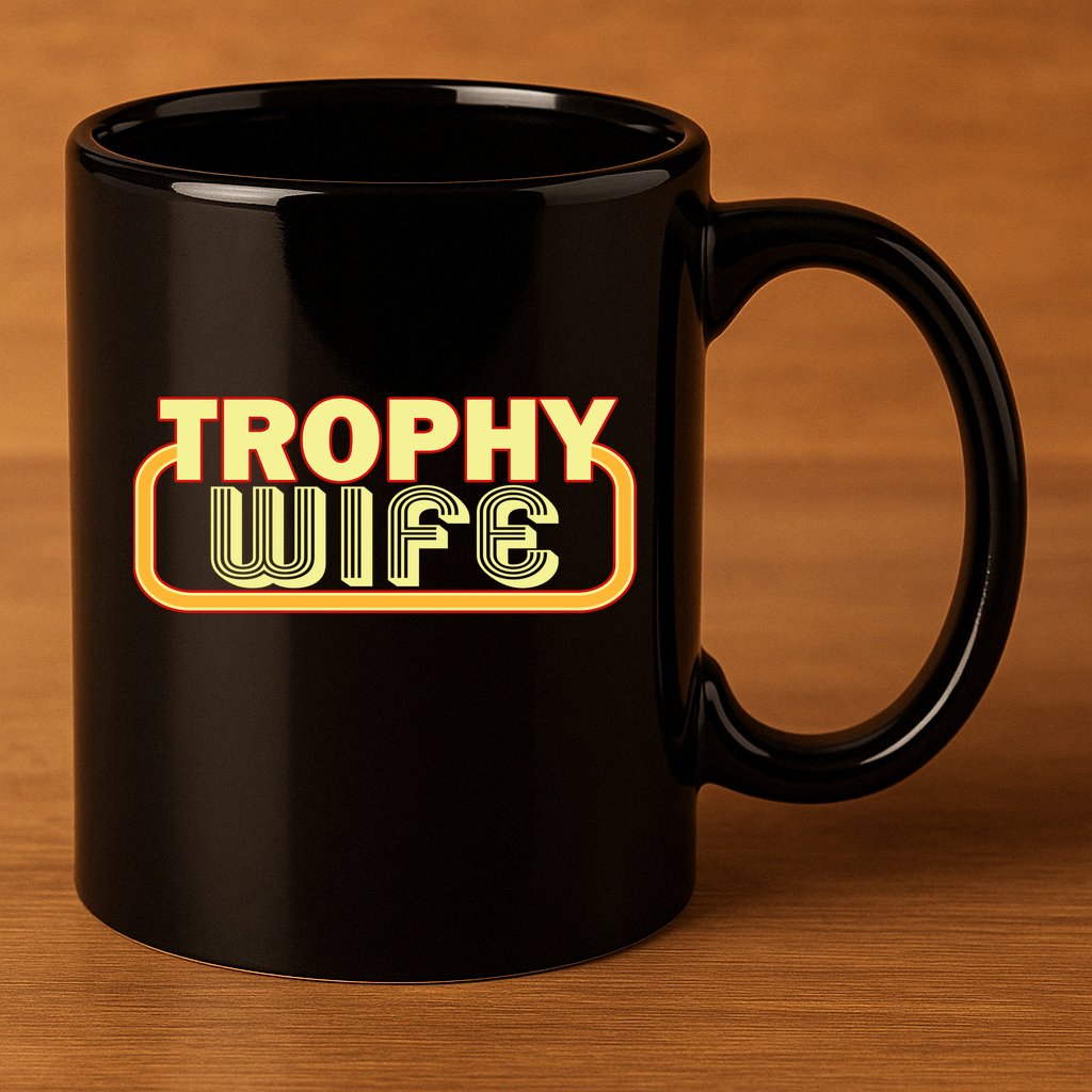 Trophy Mom Funny Retro 11oz C Handle Ceramic Mug