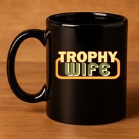Trophy Mom Funny Retro 11oz C Handle Ceramic Mug