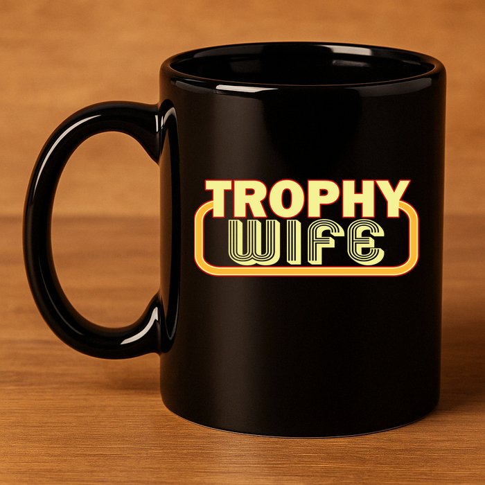Trophy Mom Funny Retro 11oz C Handle Ceramic Mug