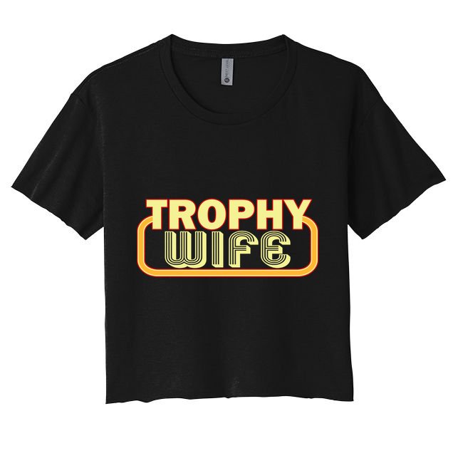 Trophy Mom Funny Retro Crop Top