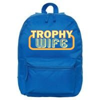 Trophy Mom Funny Retro 16 in Basic Backpack