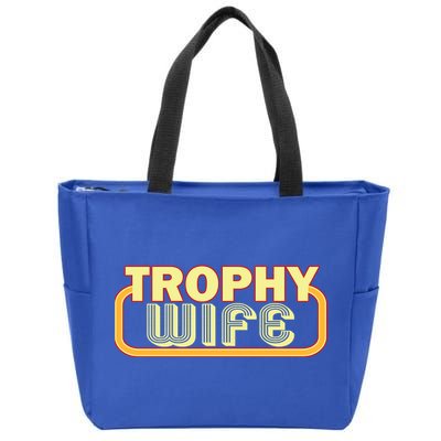 Trophy Mom Funny Retro Zip Tote Bag