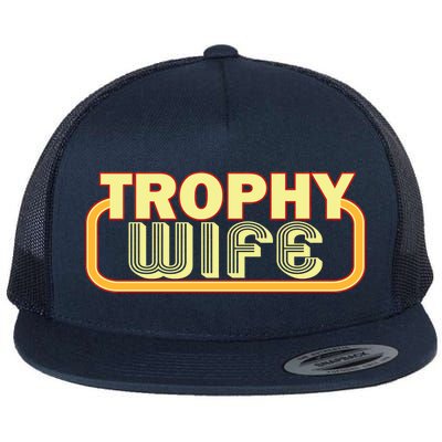 Trophy Mom Funny Retro Flat Bill Trucker Hat