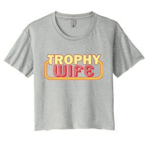 Trophy Mom Funny Retro Women's Crop Top Tee