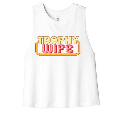 Trophy Mom Funny Retro Women's Racerback Cropped Tank