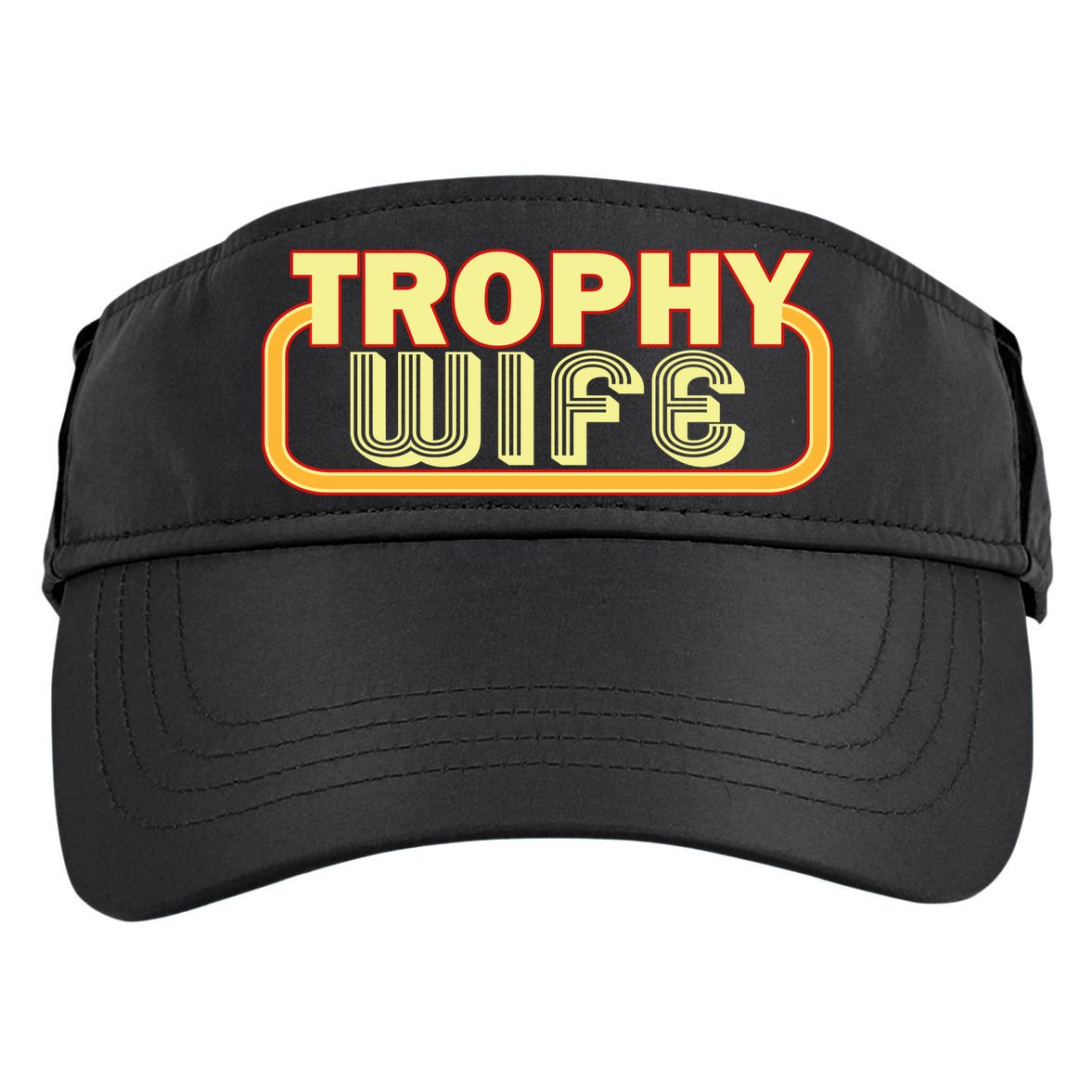 Trophy Wife Funny Retro Adult Drive Performance Visor