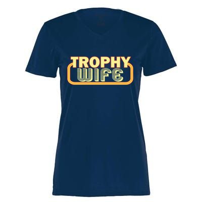 Trophy Wife Funny Retro Women's Momentum V-Neck T-Shirt