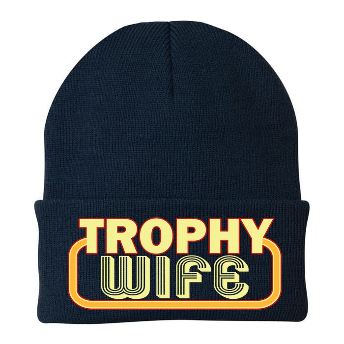 Trophy Wife Funny Retro Knit Cap Winter Beanie