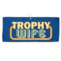 Trophy Wife Funny Retro Large Microfiber Waffle Golf Towel