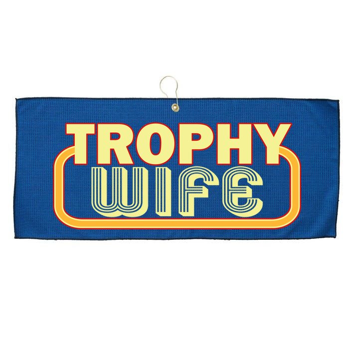 Trophy Wife Funny Retro Large Microfiber Waffle Golf Towel