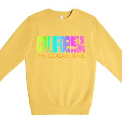 Tropical California The Golden State Premium Crewneck Sweatshirt