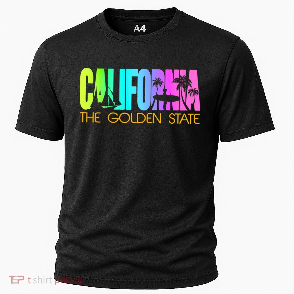 Tropical California The Golden State Performance Shirt