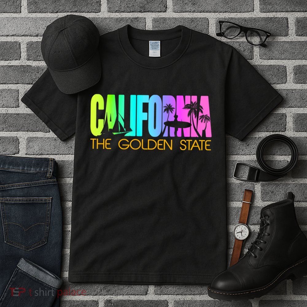 Tropical California The Golden State Tall T-Shirt