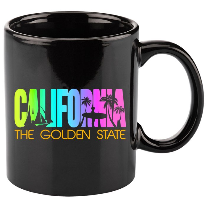Tropical California The Golden State 11oz C Handle Ceramic Mug
