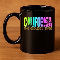 Tropical California The Golden State 11oz C Handle Ceramic Mug