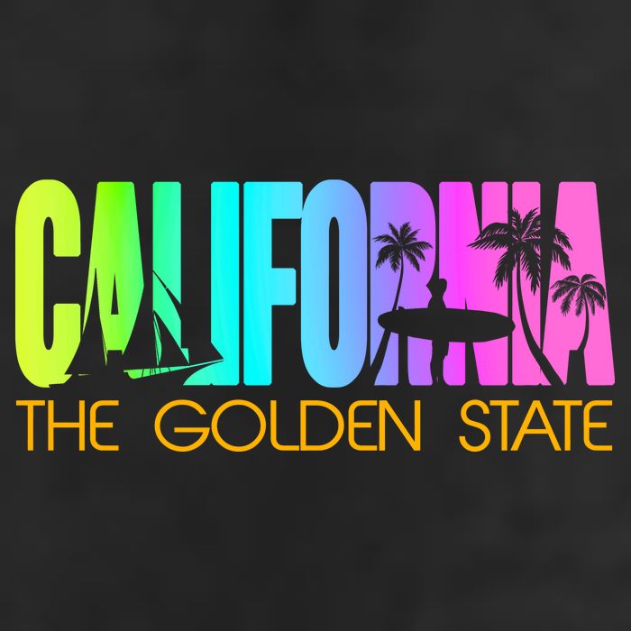 Tropical California The Golden State 11oz C Handle Ceramic Mug