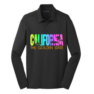 Tropical California The Golden State Silk Touch Performance Long Sleeve Polo