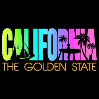 Tropical California The Golden State Poster