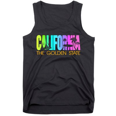 Tropical California The Golden State Tank Top