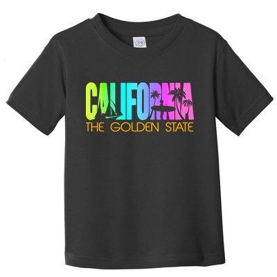 Tropical California The Golden State Toddler T-Shirt