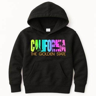 Tropical California The Golden State Kids Hoodie