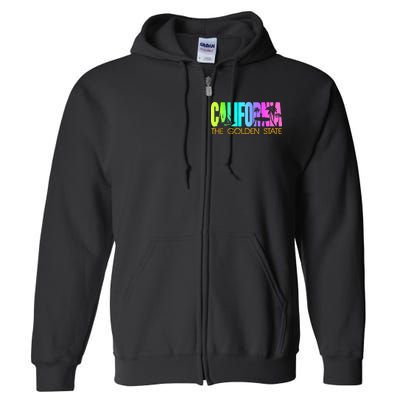 Tropical California The Golden State Full Zip Hoodie