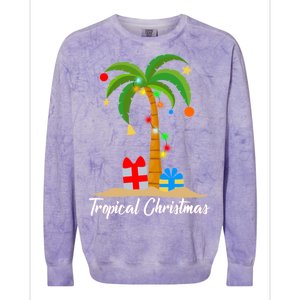 Tropical Christmas Colorblast Crewneck Sweatshirt