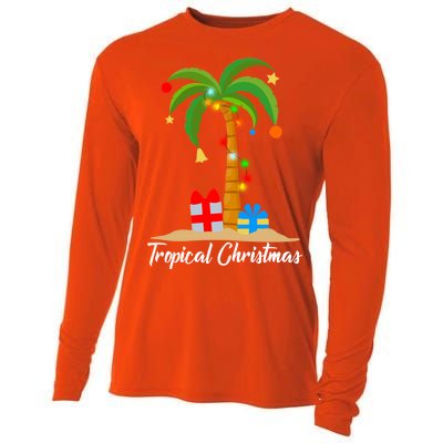 Tropical Christmas Cooling Performance Long Sleeve Crew