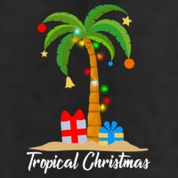 Tropical Christmas 7 Panel Mesh Trucker Snapback Hat