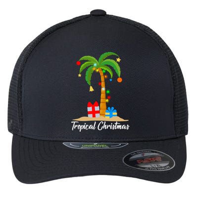 Tropical Christmas Flexfit Unipanel Trucker Cap