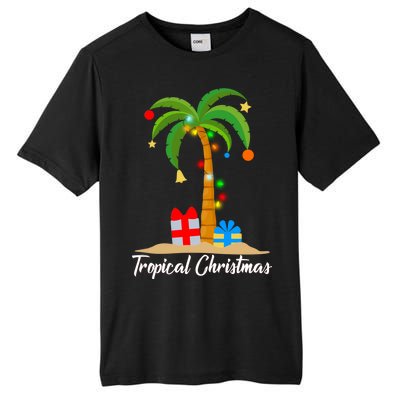 Tropical Christmas Tall Fusion ChromaSoft Performance T-Shirt