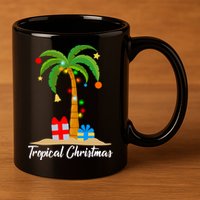 Tropical Christmas 11oz C Handle Ceramic Mug