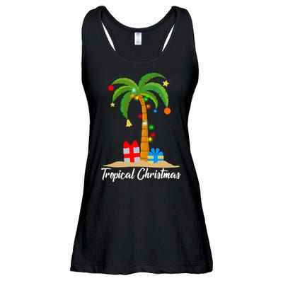 Tropical Christmas Ladies Essential Flowy Tank