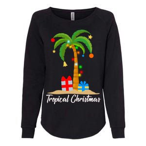 Tropical Christmas Womens California Wash Sweatshirt