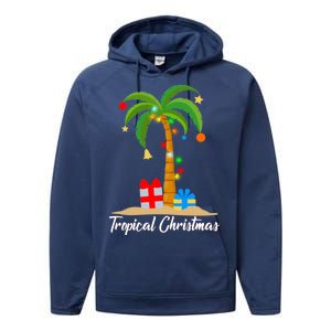 Tropical Christmas Performance Fleece Hoodie