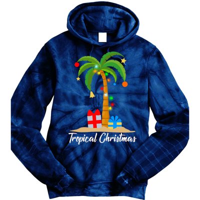 Tropical Christmas Tie Dye Hoodie