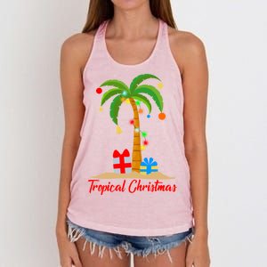 Tropical Christmas Women's Knotted Racerback Tank