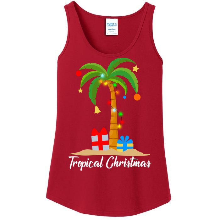 Tropical Christmas Ladies Essential Tank